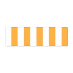 Vertical Stripes - White and Pastel Orange Sticker Bumper (10 pack)
