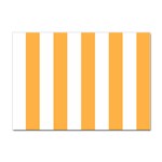 Vertical Stripes - White and Pastel Orange Sticker A4 (100 pack)