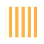 Vertical Stripes - White and Pastel Orange Greeting Card 5  x 7 