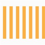 Vertical Stripes - White and Pastel Orange 5  x 7  Photo Cards
