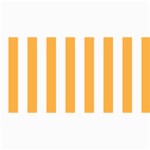 Vertical Stripes - White and Pastel Orange 4  x 8  Photo Cards