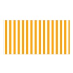 Vertical Stripes - White and Dark Tangerine Orange Satin Shawl