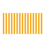 Vertical Stripes - White and Dark Tangerine Orange Satin Wrap