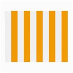 Vertical Stripes - White and Dark Tangerine Orange Small Glasses Cloth