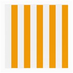 Vertical Stripes - White and Dark Tangerine Orange Medium Glasses Cloth