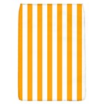 Vertical Stripes - White and Dark Tangerine Orange Removable Flap Cover (L)