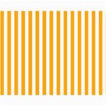 Vertical Stripes - White and Dark Tangerine Orange Collage 11  x 14 