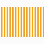 Vertical Stripes - White and Dark Tangerine Orange Collage 12  x 18 