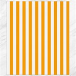 Vertical Stripes - White and Dark Tangerine Orange Canvas 8  x 10 