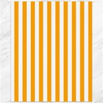 Vertical Stripes - White and Dark Tangerine Orange Canvas 16  x 20 