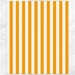 Vertical Stripes - White and Dark Tangerine Orange Canvas 20  x 24 