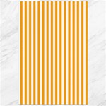Vertical Stripes - White and Dark Tangerine Orange Canvas 24  x 36 