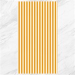 Vertical Stripes - White and Dark Tangerine Orange Canvas 40  x 72 