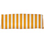 Vertical Stripes - White and Dark Tangerine Orange Body Pillow Case Dakimakura (Two Sides)