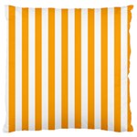 Vertical Stripes - White and Dark Tangerine Orange Standard Flano Cushion Case (Two Sides)