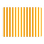 Vertical Stripes - White and Dark Tangerine Orange Double Sided Flano Blanket (Mini)