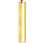 Vertical Stripes - White and Dark Tangerine Orange Large Book Mark