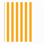 Vertical Stripes - White and Dark Tangerine Orange Large Garden Flag (Two Sides)