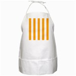 Vertical Stripes - White and Dark Tangerine Orange BBQ Apron