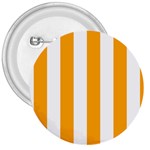 Vertical Stripes - White and Dark Tangerine Orange 3  Button