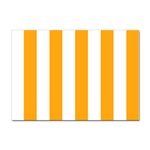Vertical Stripes - White and Dark Tangerine Orange Sticker A4 (100 pack)