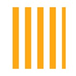 Vertical Stripes - White and Dark Tangerine Orange Greeting Card 4.5  x 6 
