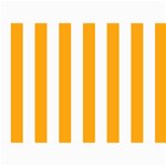 Vertical Stripes - White and Dark Tangerine Orange 5  x 7  Photo Cards