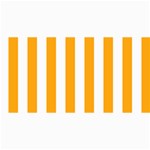 Vertical Stripes - White and Dark Tangerine Orange 4  x 8  Photo Cards