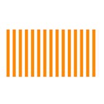 Vertical Stripes - White and Dark Orange Satin Wrap