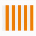 Vertical Stripes - White and Dark Orange Small Glasses Cloth (2 Sides)
