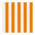 Vertical Stripes - White and Dark Orange Medium Glasses Cloth (2 Sides)