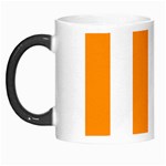 Vertical Stripes - White and Dark Orange Morph Mug