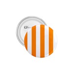 Vertical Stripes - White and Dark Orange 1.75  Button