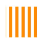 Vertical Stripes - White and Dark Orange Greeting Card 5  x 7 