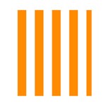 Vertical Stripes - White and Dark Orange Greeting Card 4.5  x 6 