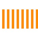 Vertical Stripes - White and Dark Orange YOU ARE INVITED 3D Greeting Card (8x4)