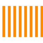 Vertical Stripes - White and Dark Orange Birthday Cake 3D Greeting Card (7x5)
