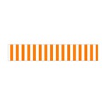 Vertical Stripes - White and Orange Flano Scarf (Mini)