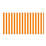Vertical Stripes - White and Orange Satin Shawl