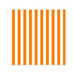 Vertical Stripes - White and Orange Small Satin Scarf  (Square)