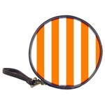 Vertical Stripes - White and Orange Classic 20-CD Wallet
