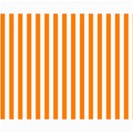 Vertical Stripes - White and Orange Collage 11  x 14 
