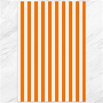 Vertical Stripes - White and Orange Canvas 12  x 18 
