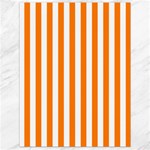 Vertical Stripes - White and Orange Canvas 18  x 24 