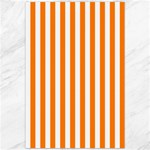 Vertical Stripes - White and Orange Canvas 20  x 30 
