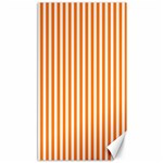 Vertical Stripes - White and Orange Canvas 40  x 72 