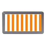 Vertical Stripes - White and Orange Memory Card Reader (Mini)