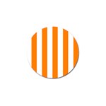 Vertical Stripes - White and Orange Golf Ball Marker (10 pack)