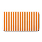 Vertical Stripes - White and Orange Medium Bar Mat