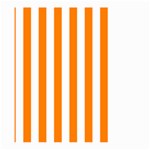 Vertical Stripes - White and Orange Large Garden Flag (Two Sides)